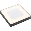 Image de LED Plafonnier extérieur Sora (Moderne) en Noir Aluminium (1 lampe,à), Luminaire d’extérieur pour le jardin la terrasse balcon & maison plafonnier