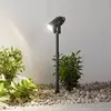 Image de Lucande projecteur d'extérieur Galina, piquet de terre, fiche, gris, 40 cm