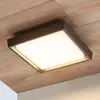 Image de Plafonnier d'extérieur LED Lucande Birta, gris foncé, 27 cm, IP54