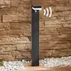 Image de Lindby, potelet LED solaire Chioma, anthracite, détecteur