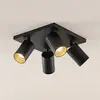 Image de Spot Arcchio Brinja, noir, angulaire, Ø 6 cm, à 4 lampes, GU10