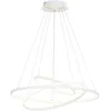Image de Lucande LED Suspension Ezana à intensité variable (Moderne) en Blanc Métal e. a. pour Salon & Salle manger (1 lampe,à), lampe plafonnier suspension