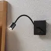 Image de Appli murale LED Lindby Mayar, noir, métal, lampe de lecture, 11cm