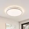 Image de Lindby Plafonnier LED Arnim, blanc, plastique, Ø 49cm, IP44
