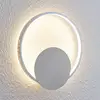 Image de Applique murale LED Lindby Anays, Ø 32 cm, chrome/clair, plastique