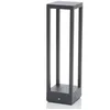 Image de Lucande LED Borne Eclairage Exterieur Carlota (Moderne) en Noir Aluminium (1 lampe,à), Lumineuse Luminaire Lampe Jardin Led