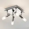 Image de Lindby plafonnier pour salle de bain Zela, 32 cm, chrome, 4 lampes, IP44