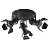 Image de Lindby Plafonnier Tilen à intensité variable (Modern, Industriel) en Noir Métal e. a. pour Salon & Salle manger (à 3 lampes GU10) Luminaire Lampe Plafond Eclerage