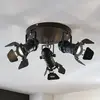 Image de Spot pour plafond Lindby Tilen, à 3 lampes, noir, métal, Ø 54 cm