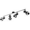 Image de Lindby Plafonnier Tilen à intensité variable (Modern, Industriel) en Noir Métal e. a. pour Salon & Salle manger (à 4 lampes GU10) Luminaire Lampe Plafond Eclerage