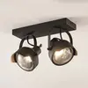 Image de Lindby Spot pour plafond Henega, noir, 2 lampes
