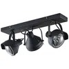 Image de Lindby Spot Henega à intensité variable (Modern, Industriel) en Noir Métal e. a. pour Salon & Salle manger (à 3 lampes GU10) Lampe encastrable plafonnier applique