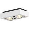 Image de Arcchio Plafonnier Ronka à intensité variable (Moderne) en Blanc Aluminium e. a. pour Salon & Salle manger (à 2 lampes, GU10) Luminaire Lampe Plafond Eclerage Eclairage