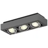 Image de Arcchio Plafonnier Ronka à intensité variable (Moderne) en Noir Aluminium e. a. pour Salon & Salle manger (à 3 lampes, GU10) Luminaire Lampe Plafond Eclerage Eclairage