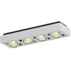 Image de Arcchio Plafonnier Ronka à intensité variable (Moderne) en Blanc Aluminium e. a. pour Salon & Salle manger (à 4 lampes, GU10) Luminaire Lampe Plafond Eclerage Eclairage