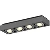 Image de Arcchio Plafonnier Ronka à intensité variable (Moderne) en Noir Aluminium e. a. pour Salon & Salle manger (à 4 lampes, GU10) Luminaire Lampe Plafond Eclerage Eclairage