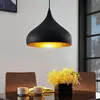 Image de Suspension Lindby Ritana, noir et or, métal, Ø 31 cm, E27