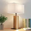 Image de Lindby lampe à poser Garry, 2 lampes, blanc, bois, 53 cm, E27