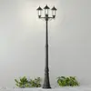 Image de Lindby luminaire d'extérieur Nane, 217cm, noir, résistant à l'eau de mer, E27