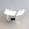 Image de Applique d'extérieur LED Lindby Nikias, 30 cm, capteur, à 2 lampes, blanc