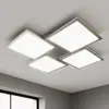 Image de Lucande Plafonnier LED Ilira, 4 lampes, argent, CCT, intensité variable