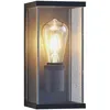 Image de Lindby Applique Exterieur Susanne à intensité variable (Moderne) en Noir Verre (1 lampe,à E27), Murale Luminaire Lampe Jardin Eclairage d’exterieur