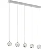 Image de Lucande LED Suspension en verre Hayley (Moderne) Transparent Verre e. a. pour Salon & Salle à manger (à 5 lampes,), Luminaire Lampe plafond Plafonnier Suspendue