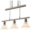 Image de Lindby Suspension Delira à intensité variable (Moderne) en Gris Métal e. a. pour Salon & Salle manger (à 3 lampes, E14) Luminaire Lampe Plafond Plafonnier Suspendue