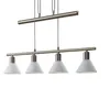 Image de Lindby Suspension Delira à intensité variable (Moderne) en Gris Métal e. a. pour Salon & Salle manger (à 4 lampes, E14) Luminaire Lampe Plafond Plafonnier Suspendue