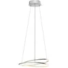 Image de Lindby LED Suspension Davian à intensité variable (Moderne) en Gris Aluminium e. a. pour Salon & Salle manger (1 lampe,à), lampe plafonnier suspension