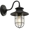 Image de Lindby Applique Exterieur Kyan à intensité variable (Antique, Classic) en Noir Métal (1 lampe,à E27) Murale Luminaire Lampe Jardin Eclairage