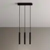 Image de Arcchio Suspension LED Franka, 3 lampes, long, noir, aluminium