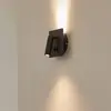 Image de Lucande Applique murale LED Magya, noire, à 2 lampes, angulaire