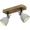 Image de Lindby Spot en béton Mitis à intensité variable (Modern, Industriel) Marron e. a. pour Salon & Salle manger (à 2 lampes GU10) Lampe encastrable plafonnier applique