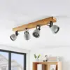 Image de Lindby Spot Mitis, 70 cm, à 4 lampes, gris, bois, béton, GU10