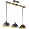 Image de Lindby Suspension Holgar à intensité variable (Modern, Industriel) en Gris Métal e. a. pour Salon & Salle manger (à 3 lampes E27) Luminaire Lampe Plafond Plafonnier