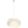 Image de Lindby Suspension en Tissu Simaria à intensité variable (Moderne) Blanc Textile e. a. pour Salon & Salle manger (à 3 lampes, E27) Luminaire Lampe plafond Plafonnier