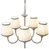 Image de Lindby Lustre Lumiel à intensité variable (Traditionnel) en Bronze Textile e. a. pour Salon & Salle manger (à 5 lampes, E14) Suspension suspension lustre lampe plafonnier