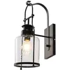 Image de Lindby Applique Murale Rozalie à intensité variable (Antique, Classic) en Noir Métal e. a. pour Couloir (1 lampe,à E27) Lampe Eclairage Luminaire Mural