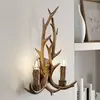 Image de Lindby, applique murale Fibi, marron, bois de cerf, à 2 lampes, E14