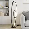 Image de Lucande lampe sur pied LED Bronwyn, 122cm, anthracite, aluminium