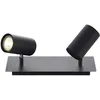 Image de Lindby Spot Joffrey à intensité variable (Moderne) en Noir Métal e. a. pour Salon & Salle manger (à 2 lampes, GU10) Lampe encastrable plafonnier applique