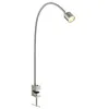Image de LED Lampe à pince Hanilo (Moderne) en Gris Aluminium e. a. pour Salon & Salle manger (1 lampe,à), poser, lampe liseuse
