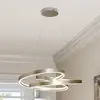 Image de Lucande Suspension LED Gunbritt, Ø 80 cm, argent, intensité variable