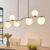 Image de Suspension Lindby Avalyn, couleur nickel, verre, 110 cm, E14