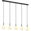 Image de Lindby Suspension en verre Etiena à intensité variable (Moderne) Noir Verre e. a. pour Salon & Salle manger (à 5 lampes, G9) Luminaire Lampe plafond Plafonnier