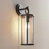 Image de Lucande applique d'extérieur Emmeline, transparent, aluminium, hauteur 45 cm