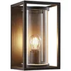Image de Lucande Applique Exterieur Brienne à intensité variable (Moderne) en Gris Aluminium (1 lampe,à E27), Murale Luminaire Lampe Jardin Eclairage