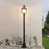 Image de Lindby luminaire d'extérieur Clint, 177cm, métal, résistant à l'eau de mer, E27