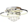 Image de Lucande LED Plafonnier Keely à intensité variable (Moderne) en Argent Métal e. a. pour Salon & Salle manger (1 lampe,à), Eclairage Lampe Luminaire Plafond Eclerage